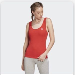 Adidas Red Athletic Tank Top
